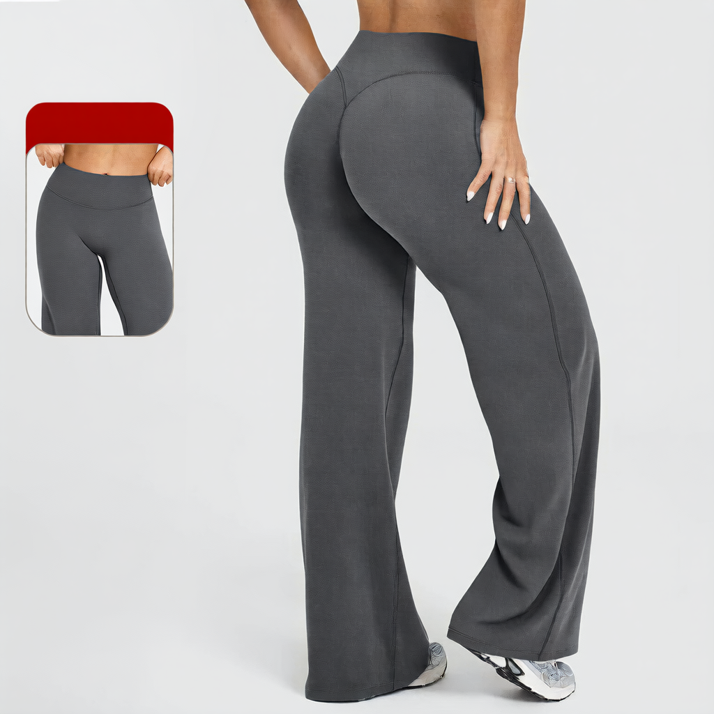 Straight-leg loose high-waist yoga pants
