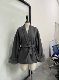 Women's Wool Blend Mid-Length Coat