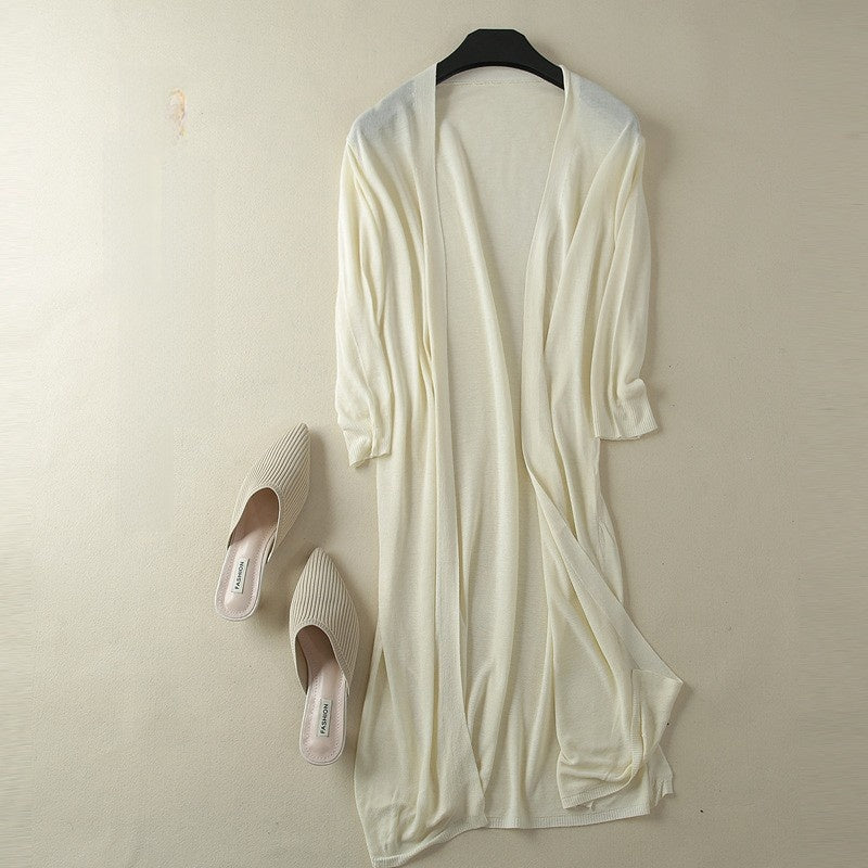 Women's Linen Ice Silk Knitted Cardigan