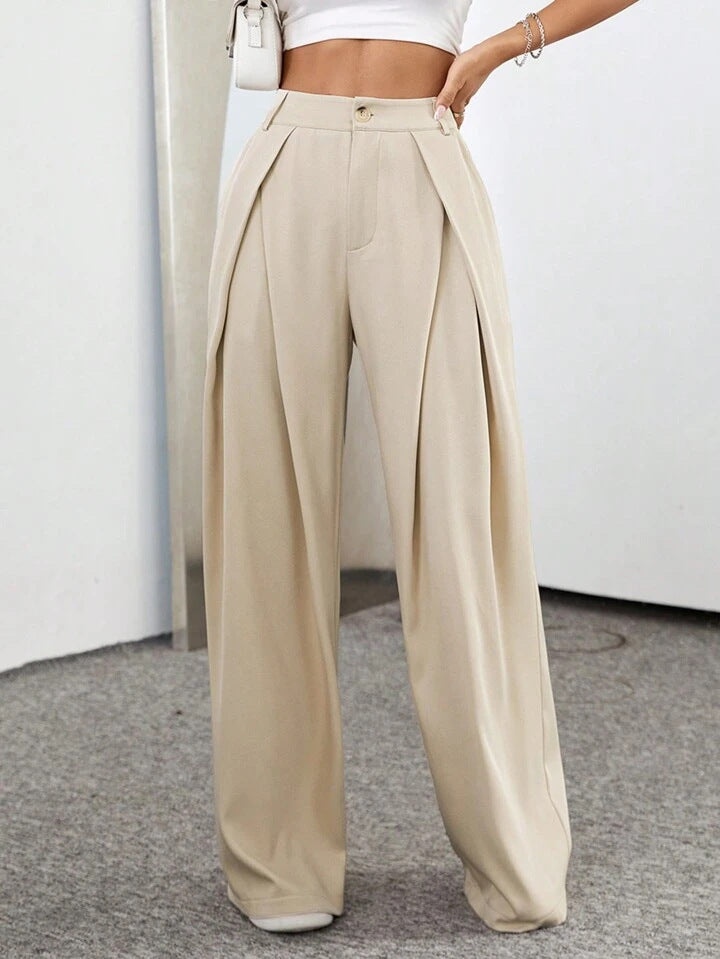 Women's High-Waisted Wide-Leg Casual Pants
