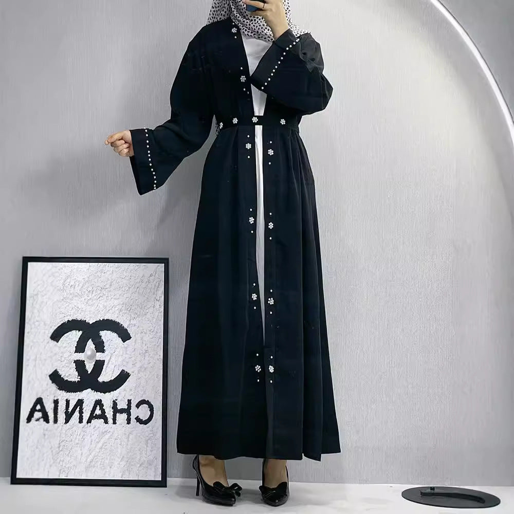 Elegant Beaded Tie Cardigan Robe for Women