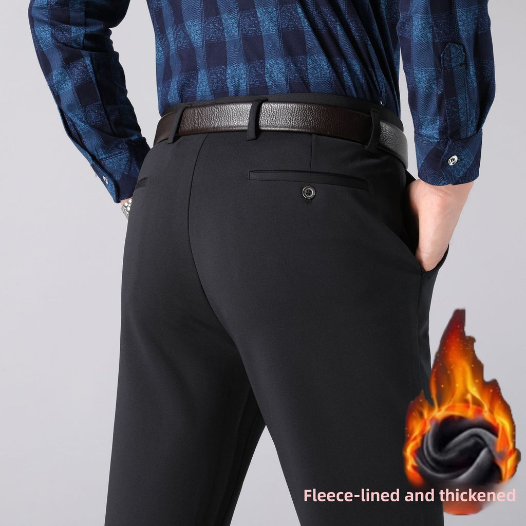 Men's straight-leg suit trousers