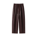 Women's Matte PU Leather High Waisted Tapered Pants