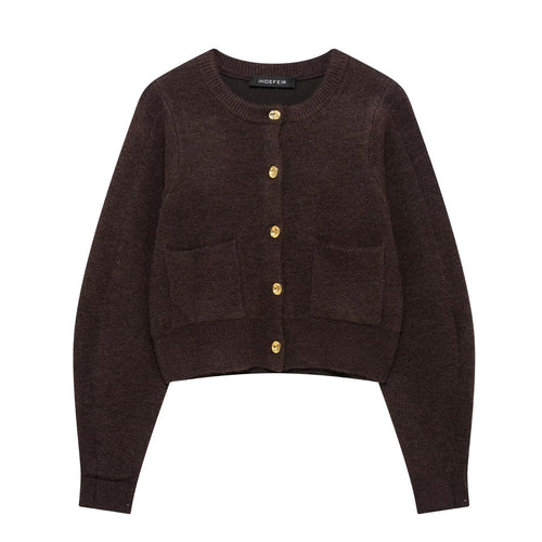 Women's Long sleeve knitted sweater and mini skirt set