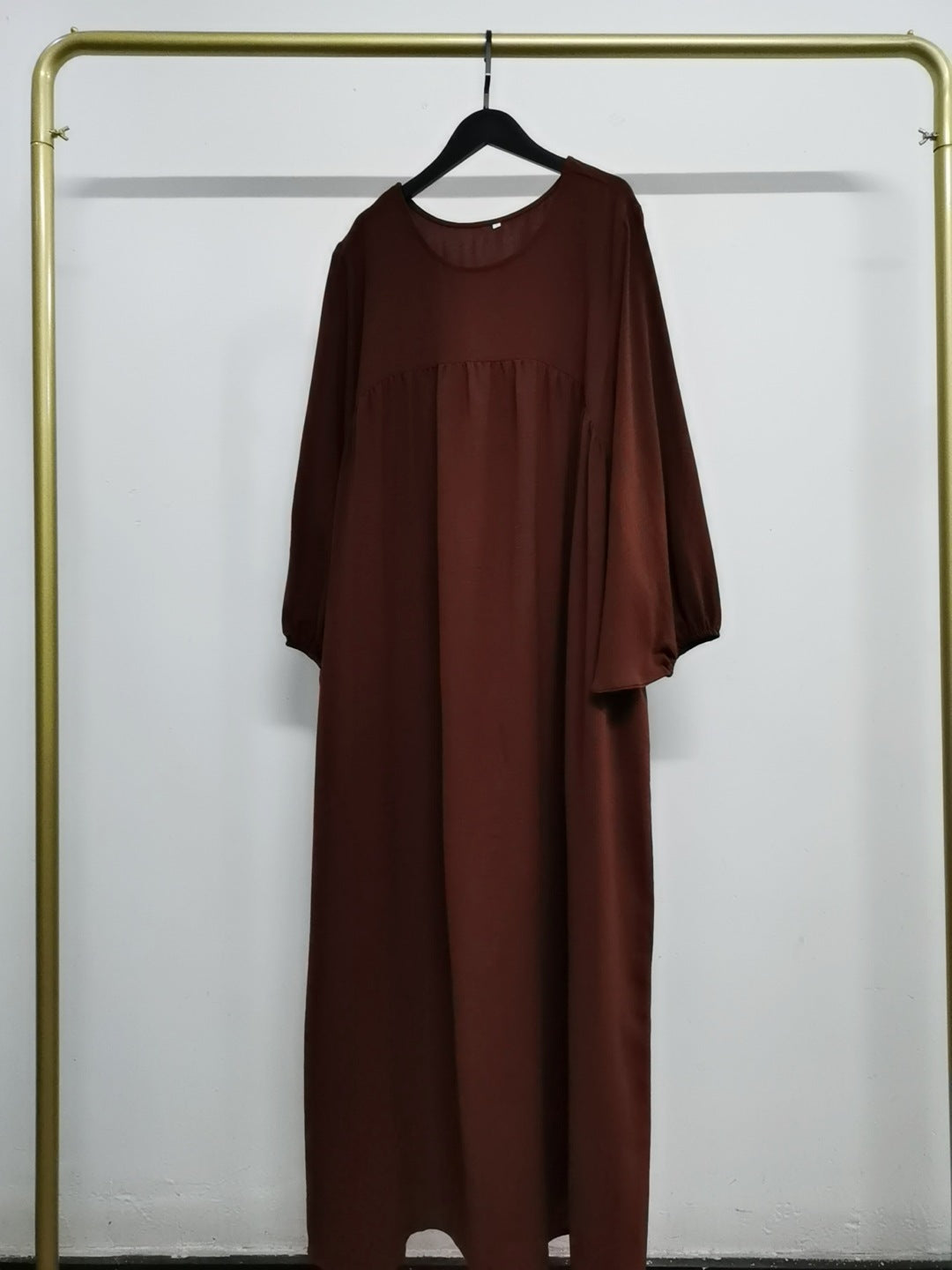 Wide and soft pure-color dress and long robe