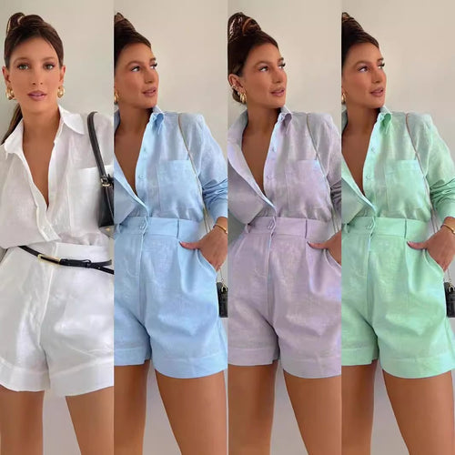 Long-sleeved shirt set