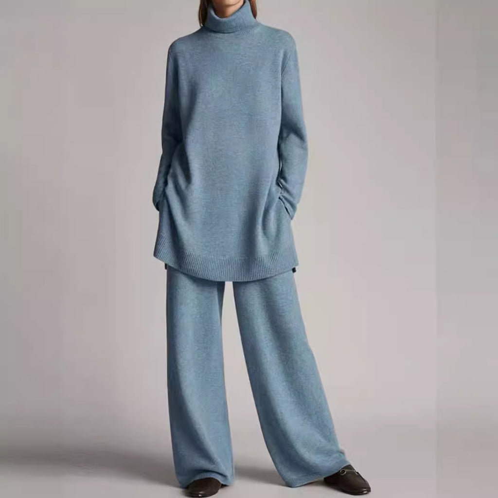 High-Neck Loose Casual Two-Piece Set