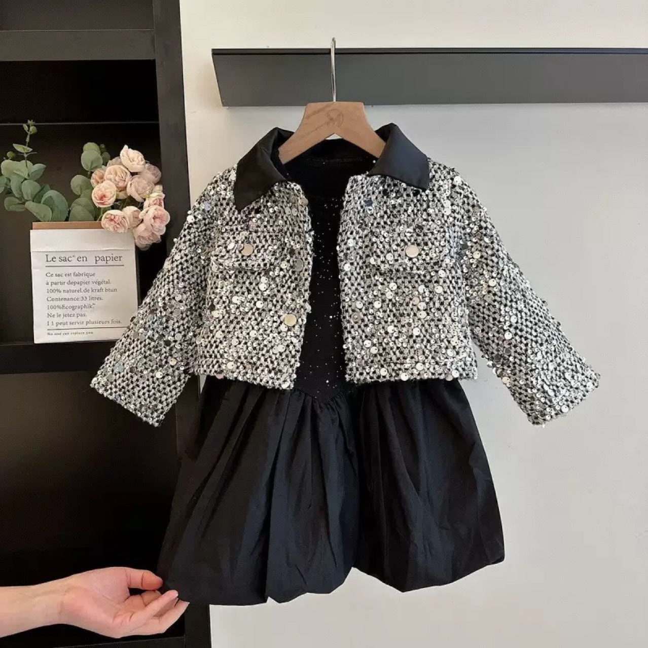 Girl's Suit - Two-piece set jacket and short skirt