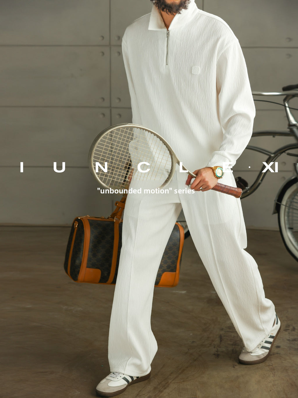 Men's Polo Long Sleeve Sports Suit - Polo Top and Pants