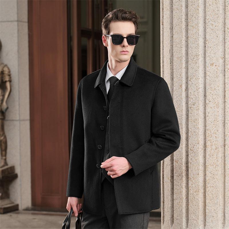 Pure Wool Business Tweed Coat