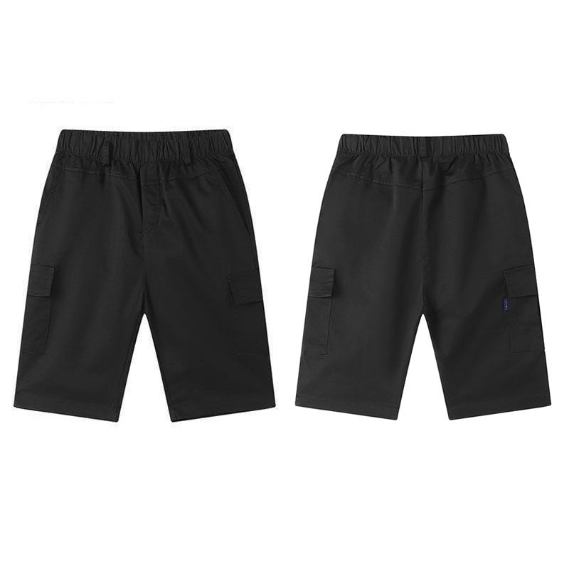 Boys Cotton Cropped Casual Shorts