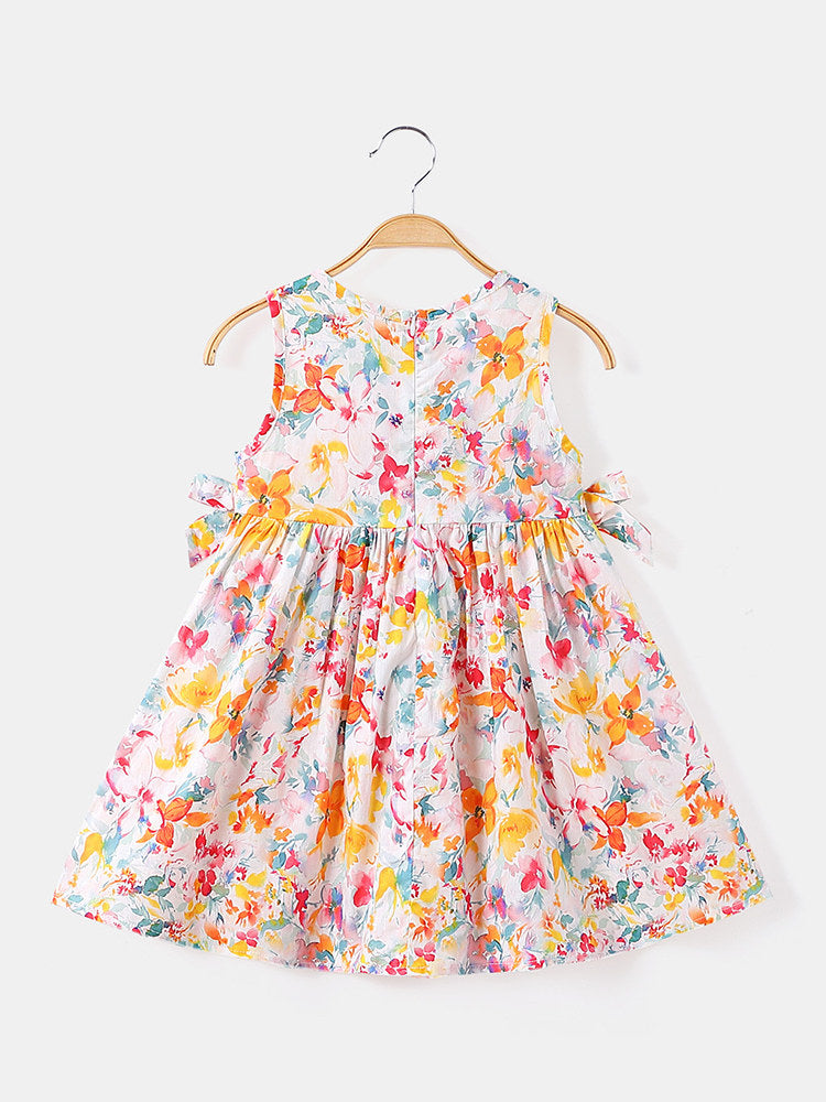 Girl's Sleeveless Floral Dress