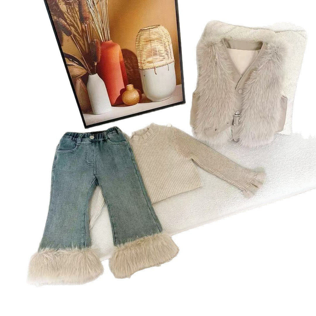 Girls' Winter Three-Piece Outfit