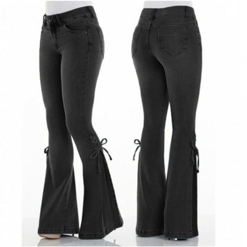 Stretch Flared Denim Jeans