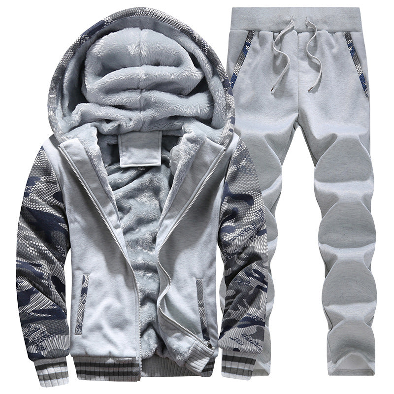 Men's Winter Fleece Lined Camouflage Sport Suit