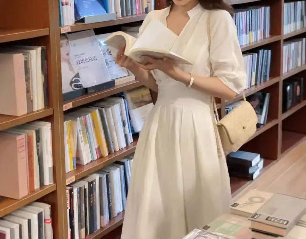 Women's French Style Shirt Dress