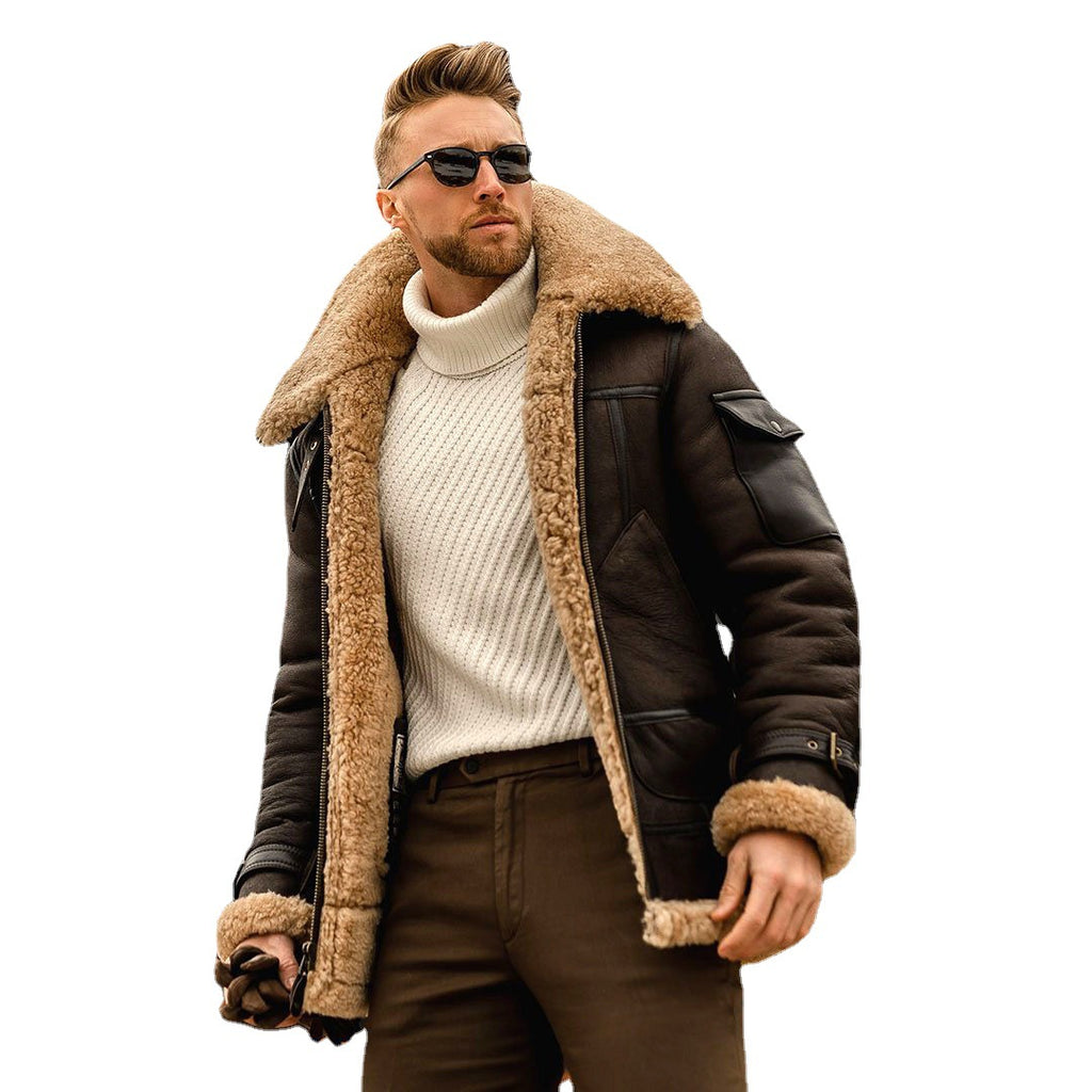 Polo jacket - thick leather jacket