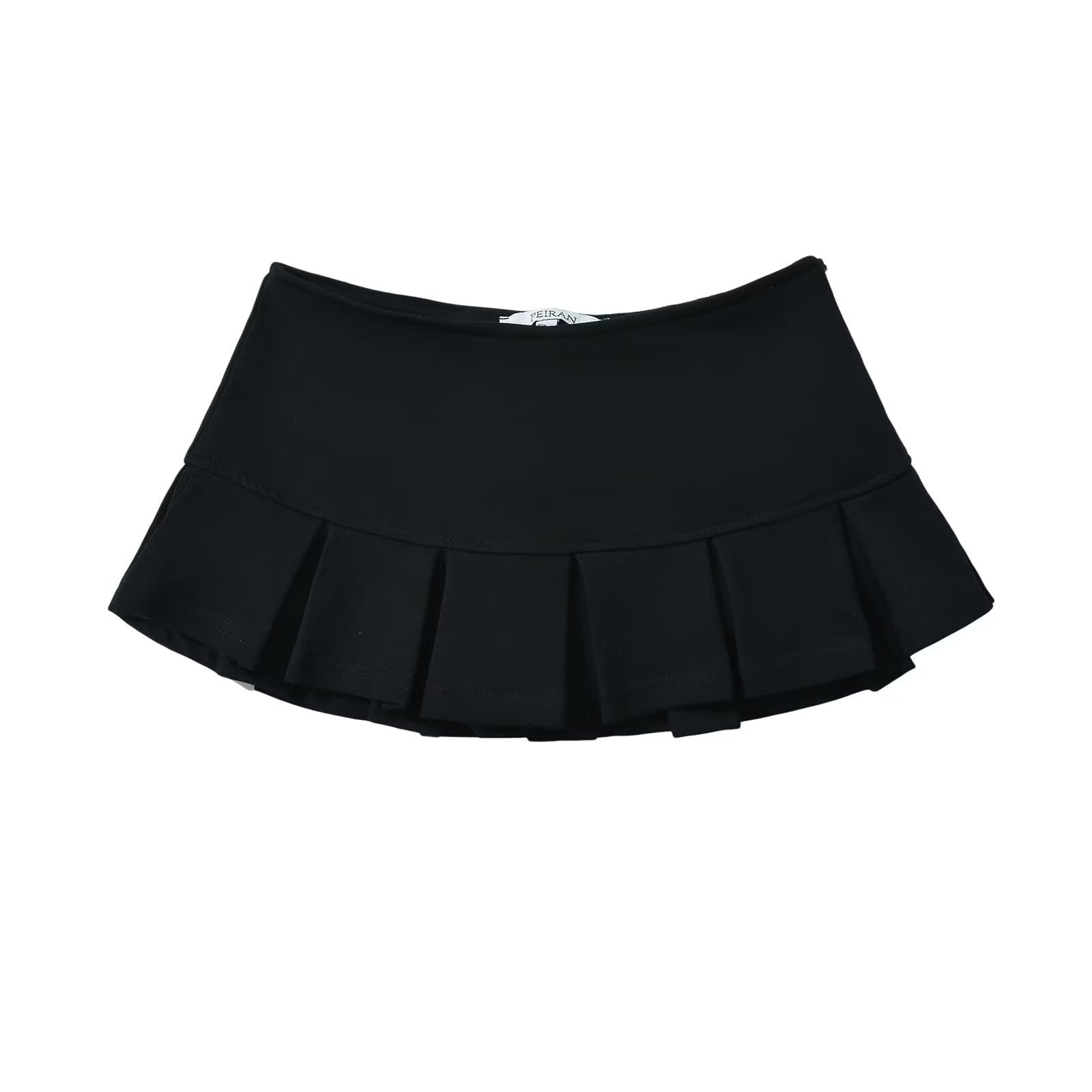 Low-waist ultra-short A-line skirt