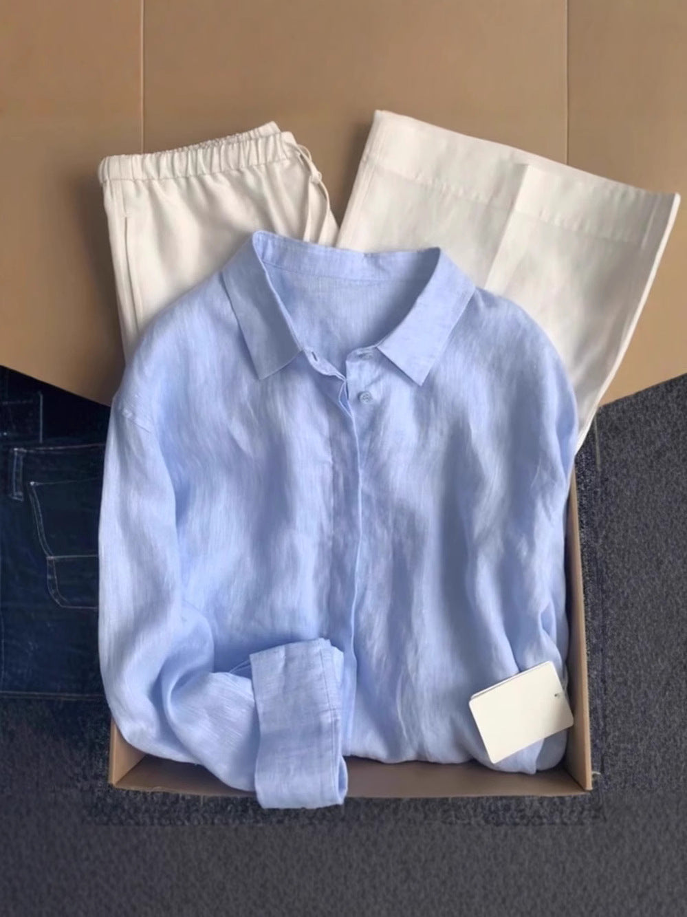 French linen shirt