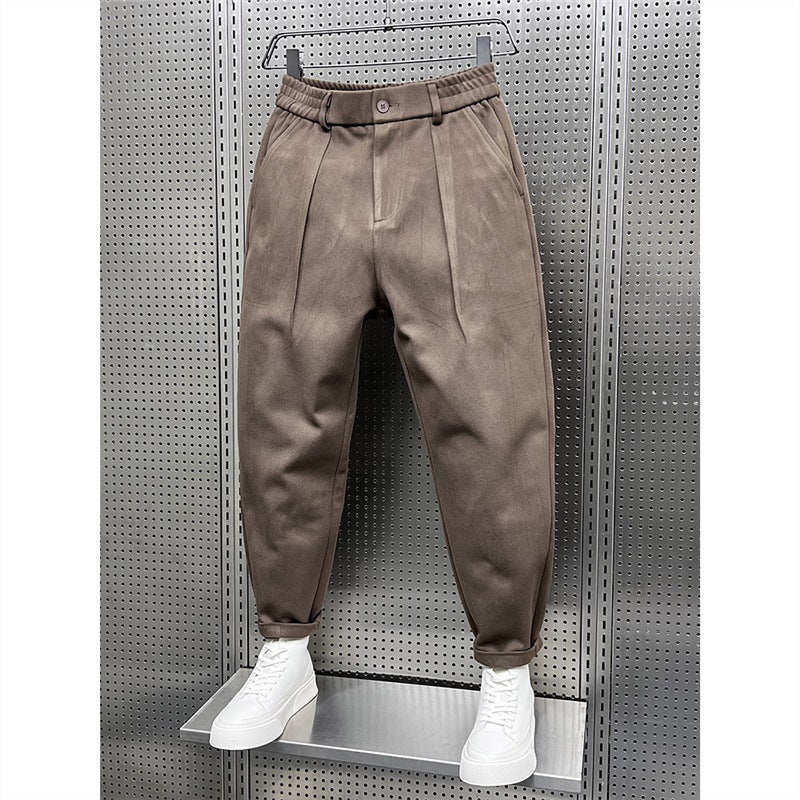 Woolen carrot trousers