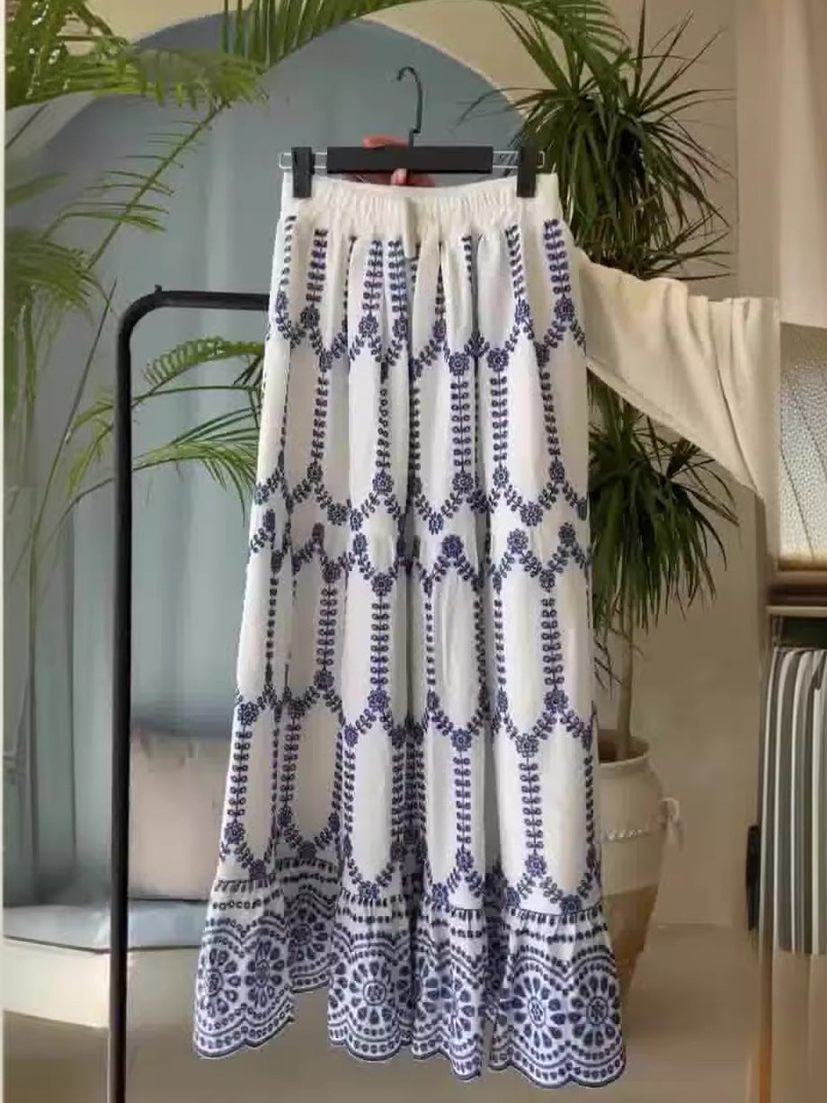 Printed Skirt Two-Piece Set