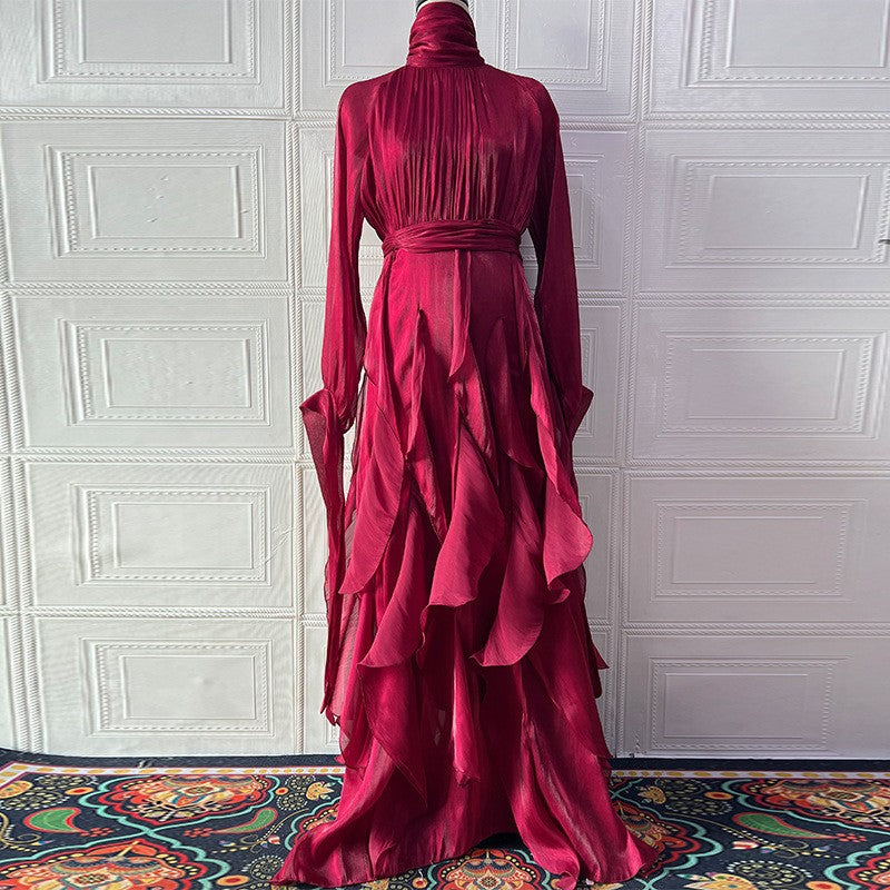 Elegant Ruffled Slim Dress