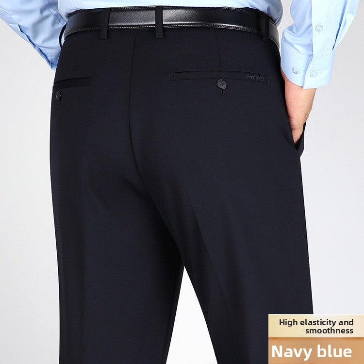 Straight-leg business trousers