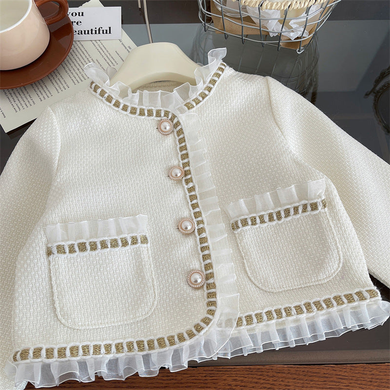 Baby's stylish and fashionable pleated skirt - Two-piece set skirt suit