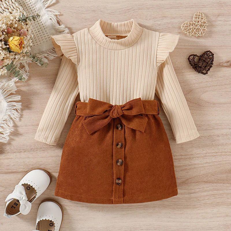 Two-piece set top and skirt