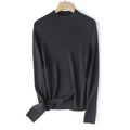 Half-turtleneck and long sleeves sweater