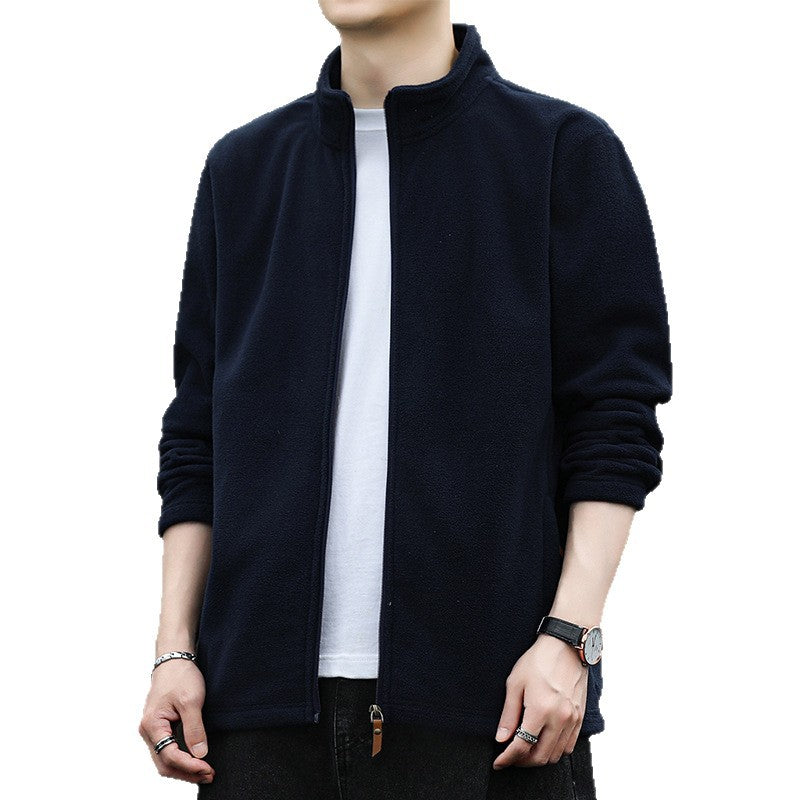 Men's Polar Fleece Stand Collar Jacket