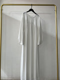 Wide and soft pure-color dress and long robe