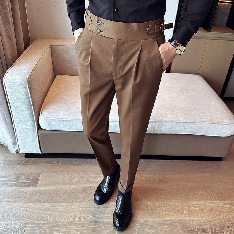 High-waisted slimming trousers