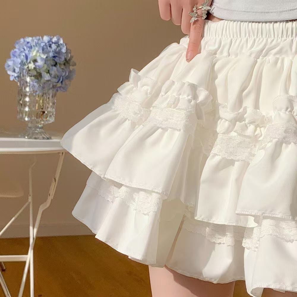 Women Lace Tutu A-Line Skirt