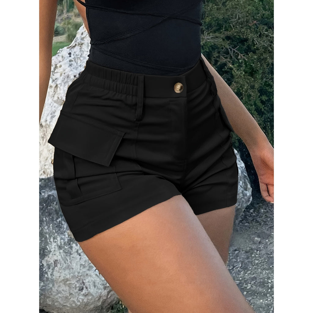 Relaxing high-waisted button-down work pants