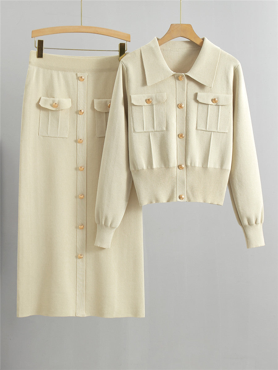 Women's Knit Sweater and Skirt Set