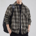 Plaid long-sleeved shirt