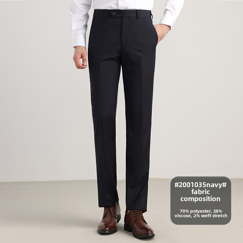 Men's Formal Straight-Leg Trousers