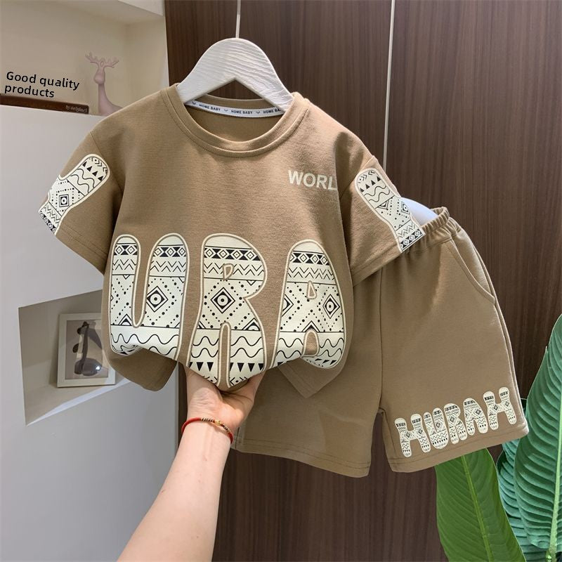 Boys Short Sleeve T-Shirt and Pants Set