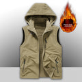 Reversible Fleece-Lined Multi-Pocket Vest for Men