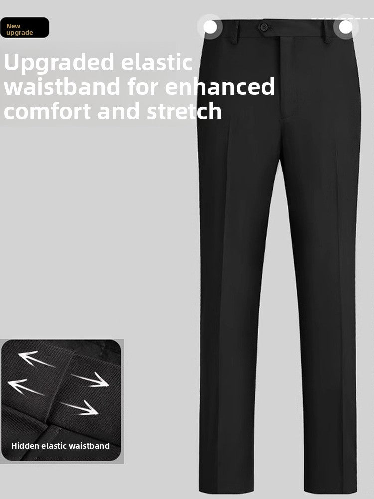 Suit Pants for Men, Business Formal Wear, Loose Straight-Leg, Plus Size, for Work, Interviews, Administrative, Commuting, Workplace, Career