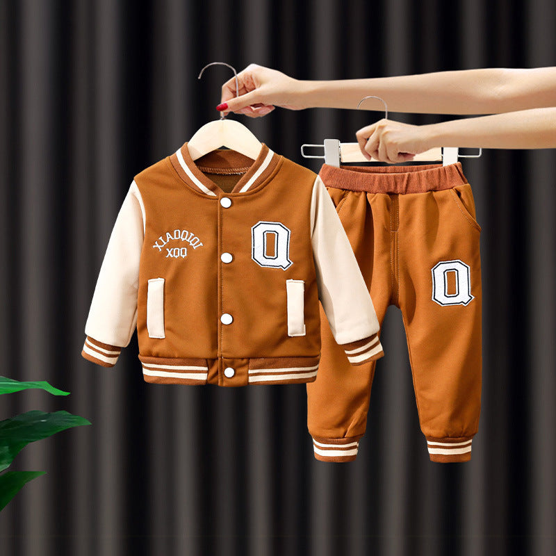 Baby Boys' Cotton Two-Piece Outfit for Spring and Autumn