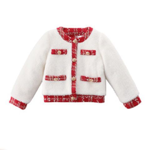 Girls' Corduroy Jacket and Plaid Skirt