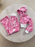 Women's Printed Cardigan and Trousers Set