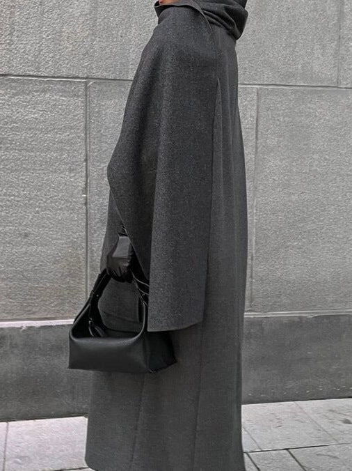 Scarf Collar Long Retro Coat for Women