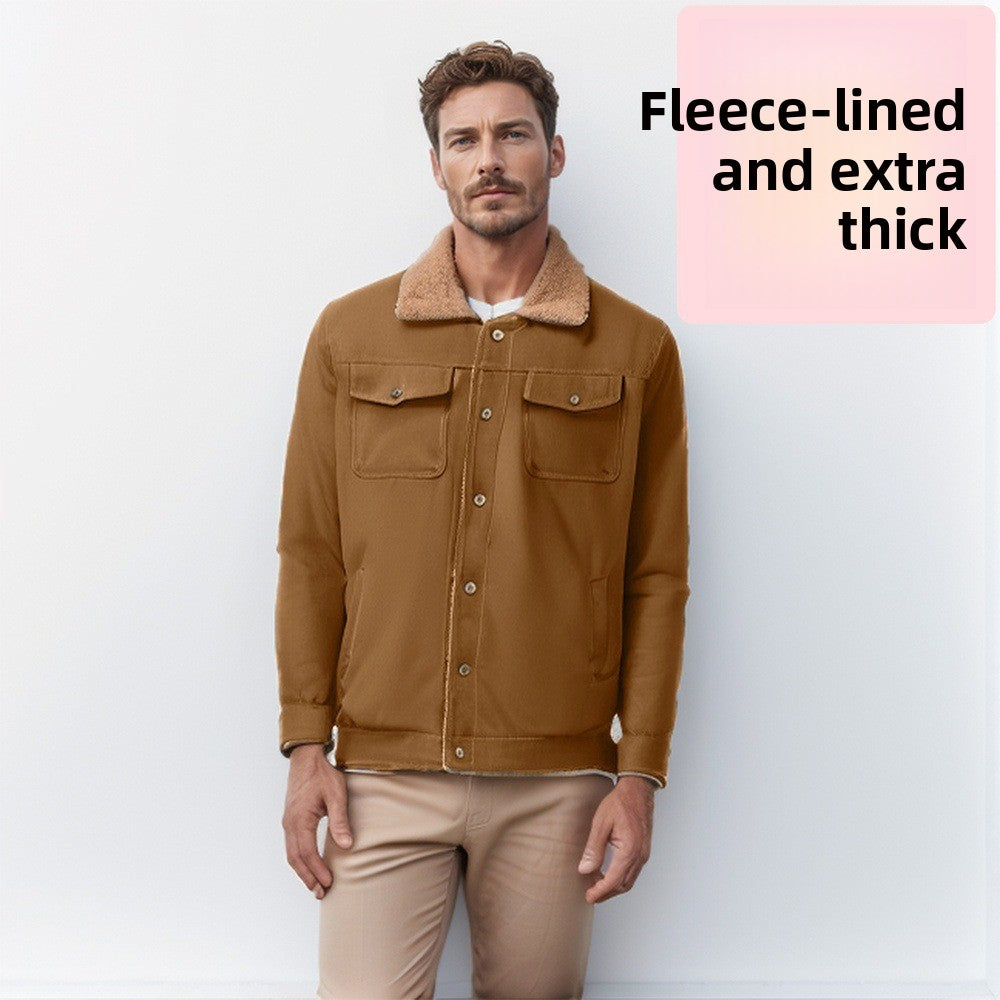 Thick-fabric work jacket