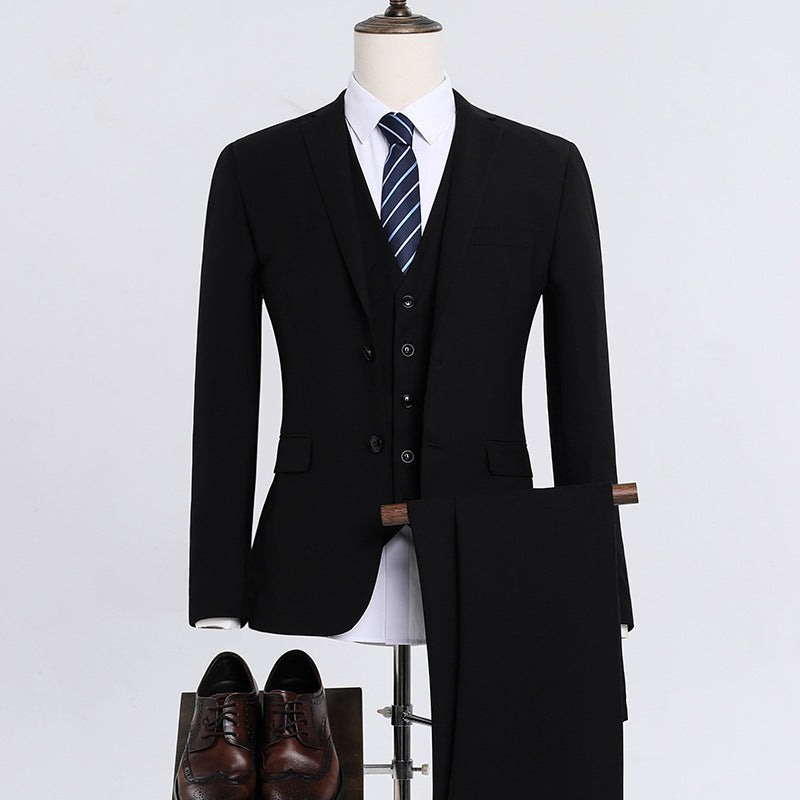 Men's Slim Fit Three-Piece Business Suit