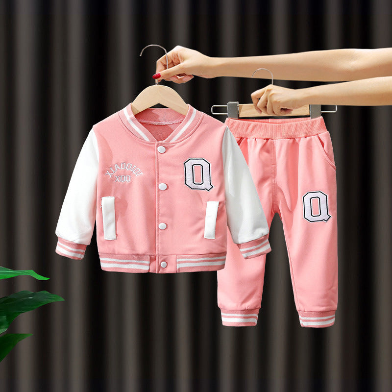 Baby Boys' Cotton Two-Piece Outfit for Spring and Autumn