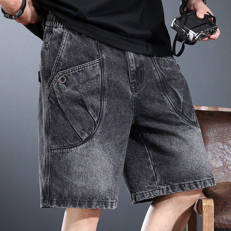 Men's Washed Denim Workwear Shorts