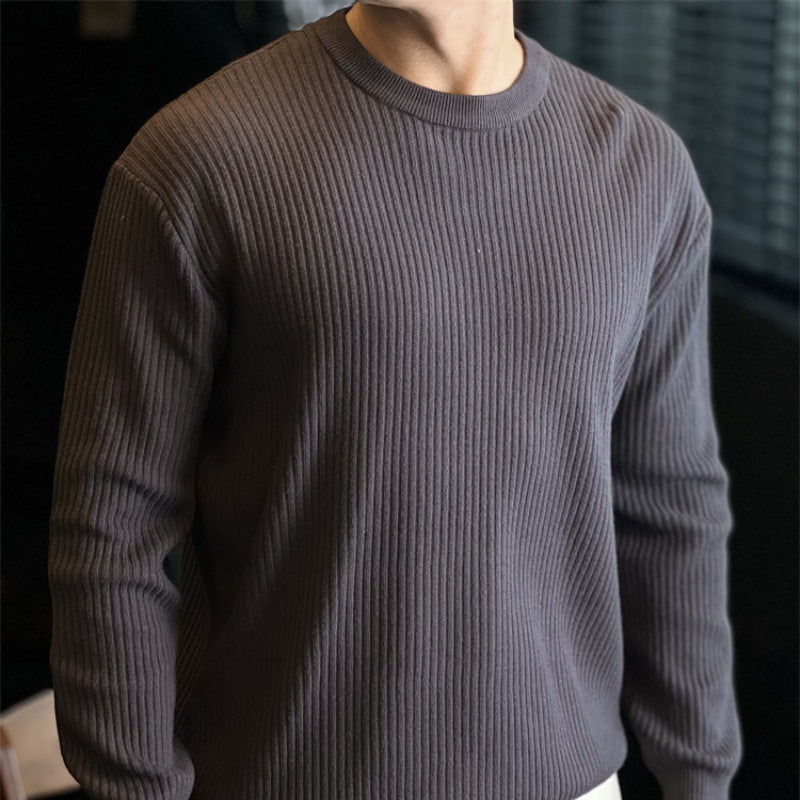 Casual Striped Knitted Sweater for Men